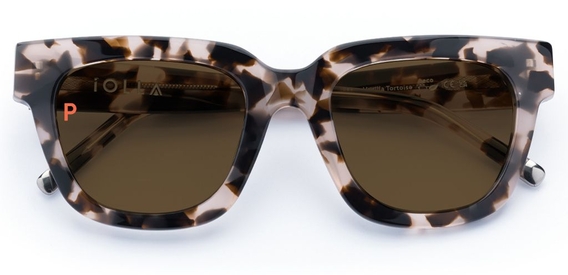Ferguson Vanilla Tortoise Sunglasses with Brown Polarised Lenses