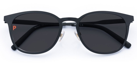 Maxwell Matte Black Sunglasses with Grey Polarised Lenses