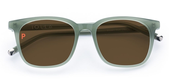 Stewart Sunglasses Khaki Green with Brown Polarised Lenses