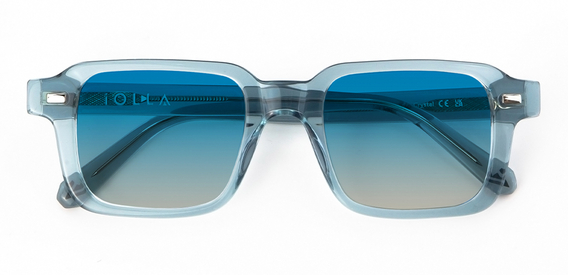 Angus Sunglasses in Teal Crystal with Ocean Glow