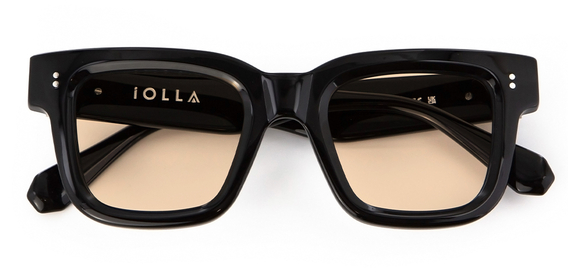 Brodie Sunglasses in Black with Tangerine Tint