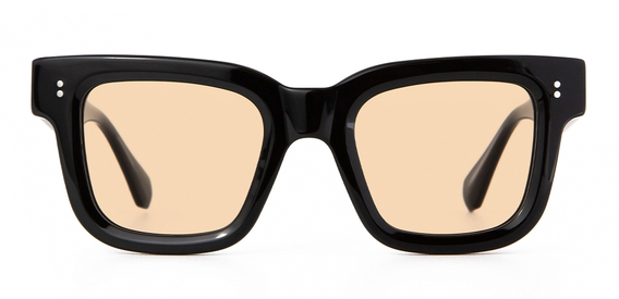 Brodie Sunglasses in Black with Tangerine Tint