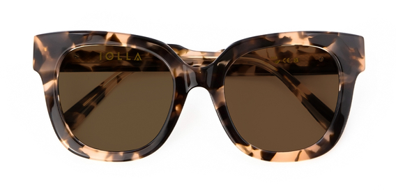 Ferne Sunglasses in Vanilla Tortoise with Brown Lenses