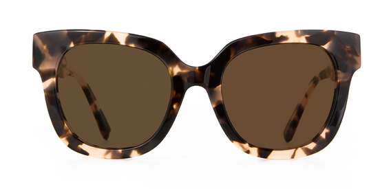 Ferne Sunglasses in Vanilla Tortoise with Brown Lenses