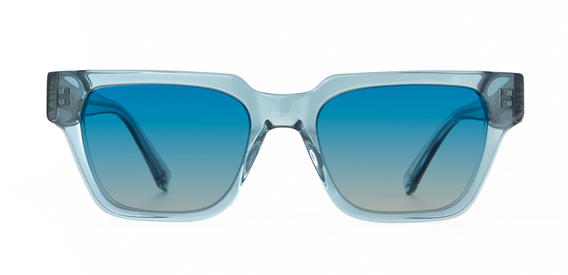 Macrae Sunglasses in Teal Crystal with Ocean Glow Tint