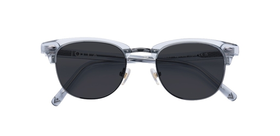Livingstone Light Grey Crystal Sunglasses with Grey Lenses 