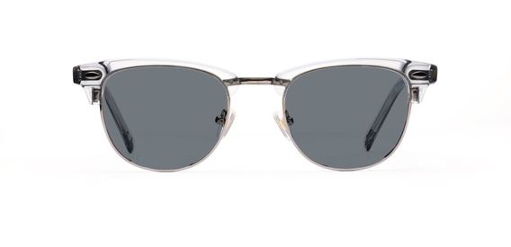 Livingstone Light Grey Crystal Sunglasses with Grey Lenses 