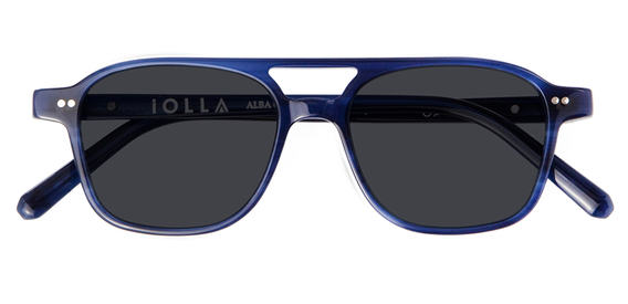 IOLLA Ramsay Stone Blue Sunglasses with Grey Lenses