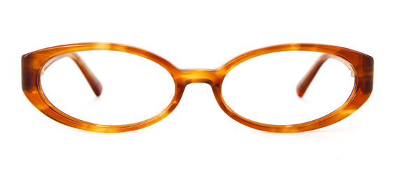 Front view of 002 Cinnamon Swirl Glasses