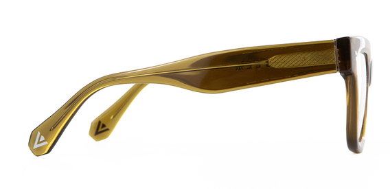 Brodie Glasses in Husk Crystal top angle view