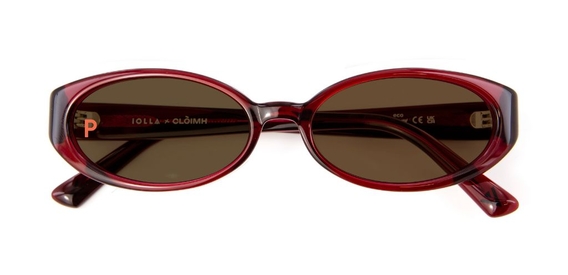 CLOIMH 002 MERLOT SUNGLASSES WITH BROWN POLARISED LENSES