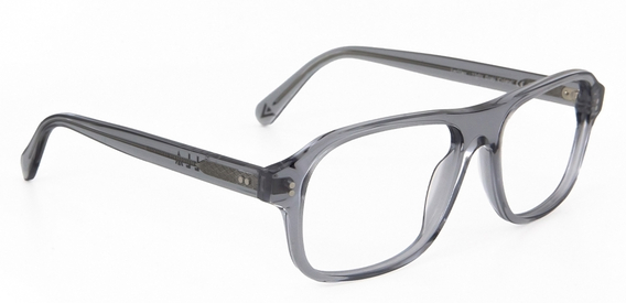Lachlan Light Grey Crystal glasses side view