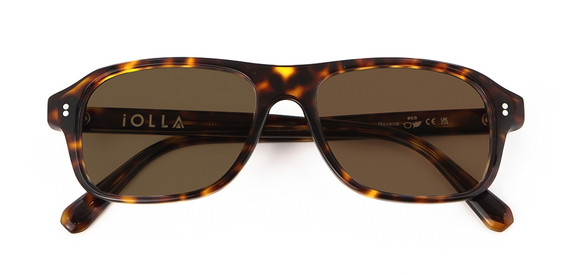 Lachlan Rosewood Stripe with Brown lenses front folded view
