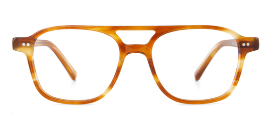 Ramsay Cinnamon Swirl Glasses front unfolded view