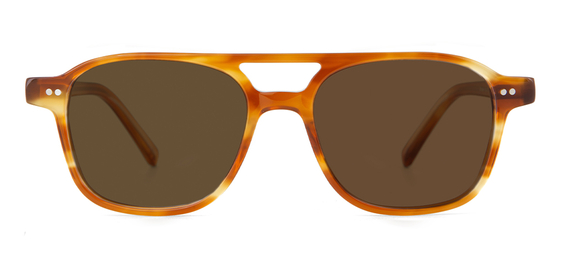 Ramsay Cinnamon Swirl sunglasses with brown lenses side view