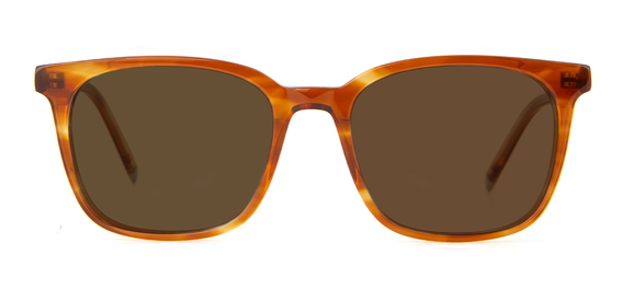 Stewart Cinnamon Swirl Sunglasses with brown lenses side view