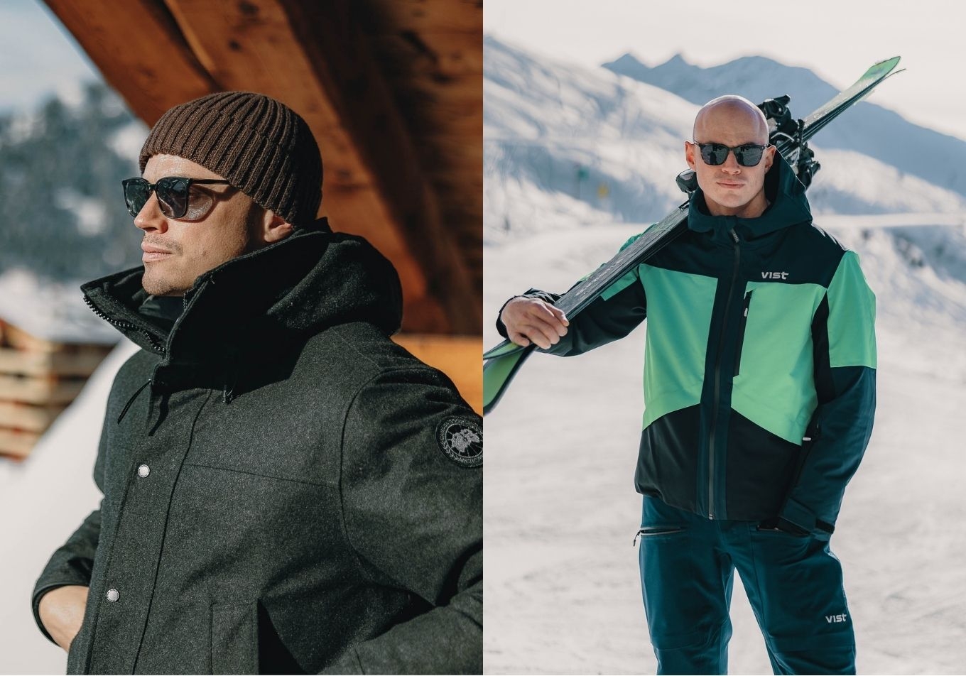 Skier wearing IOLLA Polarised Sunglasses