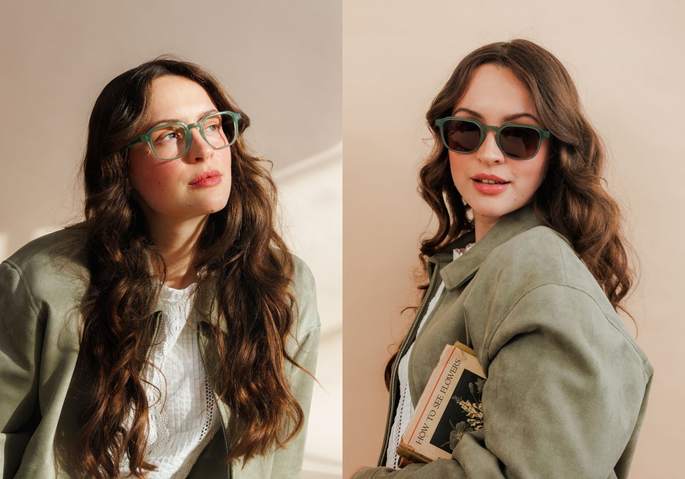 Light Responsive Boyd Khaki Green Glasses