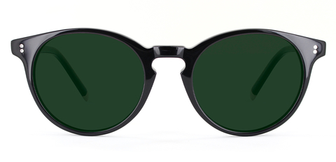 Big Bell in Black with Green Lenses