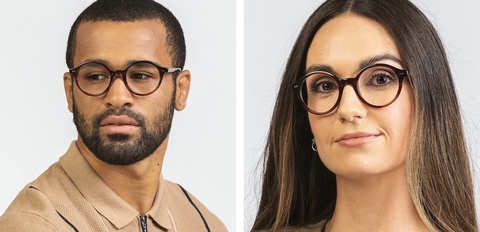 Capaldi 30s round acetate glasses rosewood stripe