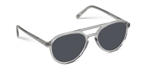 Nicol Light Grey Crystal Sunglasses Angle Image