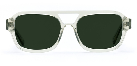 Arran in Moss Green Crystal – Stylish Aviator Sunglasses | IOLLA