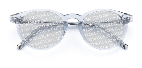 Big Bell in Light Grey Crystal – Sleek Custom Round Sunglasses | IOLLA
