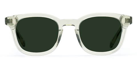 Bute in Moss Green Crystal – Versatile Square Sunglasses | IOLLA
