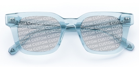 Clyde in Teal Crystal – Statement Square Sunglasses | IOLLA