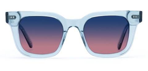Clyde in Teal Crystal – Statement Square Sunglasses | IOLLA