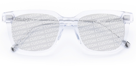 Inglis in Clear Crystal – Bold Square Sunglasses | IOLLA