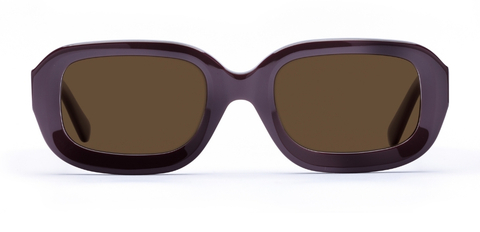 Kerr in Plum – Soft-Edged Rectangle Sunglasses | IOLLA