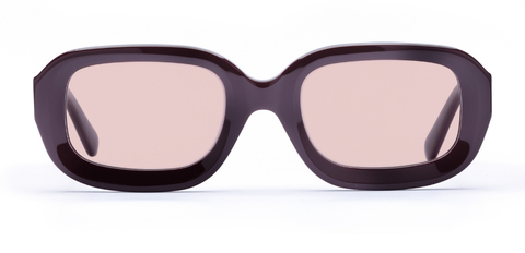 Kerr in Plum – Soft-Edged Rectangle Sunglasses | IOLLA