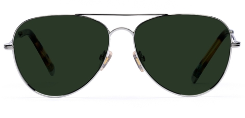 Lennox in Chrome Silver – Sleek Aviator Sunglasses | IOLLA