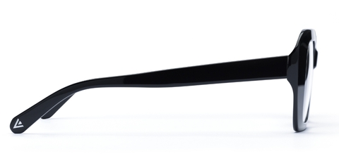 Morven Black glasses side