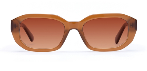 Ness in Chocolate – Sharp Geometric Sunglasses | IOLLA