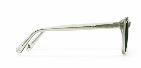 Bute in Moss Green Crystal – Modern Customisable Sunglasses | IOLLA