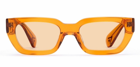 Shaw in Orange Crystal – Standout Geometric Sunglasses | IOLLA