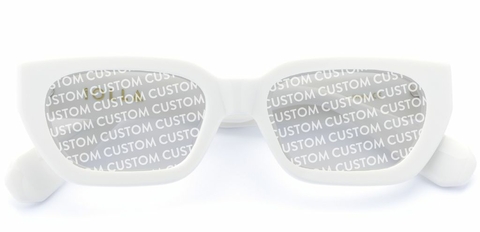Shaw in White – Standout Geometric Sunglasses | IOLLA