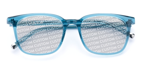 Stewart in Azure Blue Crystal – Striking Square Sunglasses | IOLLA