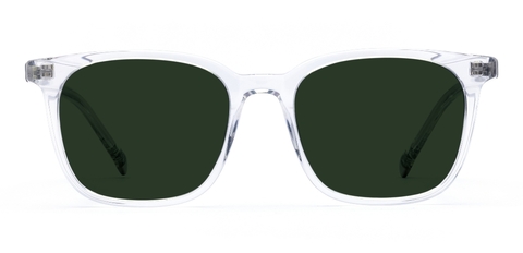 Stewart in Clear Crystal – Timeless Square Sunglasses | IOLLA