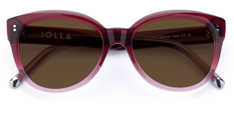 Swinton in Maroon Fade – Bold Statement Cat-Eye | IOLLA