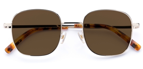 Taylor in Chrome Gold – Sleek Metal Sunglasses | IOLLA