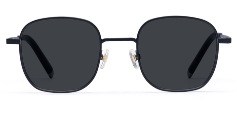 Taylor in Matte Black – Minimalist Square Sunglasses | IOLLA