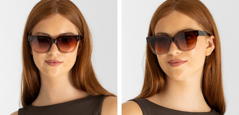 Ferguson Cola Fade Sunglasses worn by model