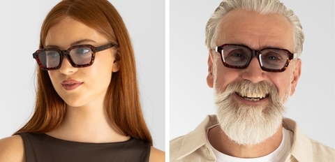 Finlay Glasses in DarkTortoise with Tint worn by models