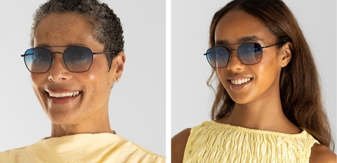 Harrison Matte Black Sunglasses on models