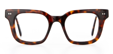 Dark tortoiseshell IOLLA glasses front facing on white background