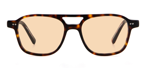 IOLLA Ramsay Sunglasses in Deep Havana with Tangerine Lenses