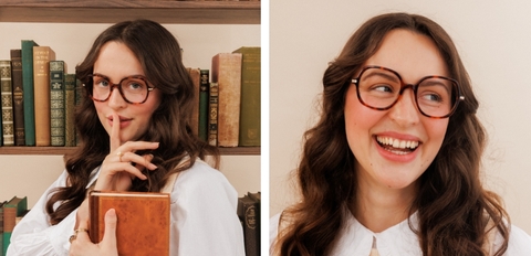 Oversized round havana acetate prescription glasses with full-rim design, stylish UK eyewear.